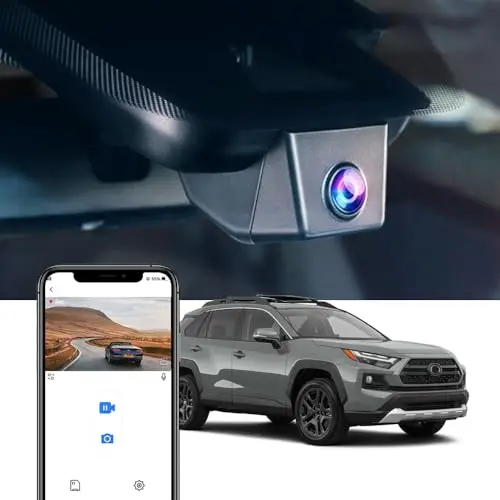 FITCAMX single lens dash cam for newer RAV4 models with a vent hole