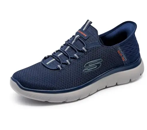 Skechers Men's Summits High Range Hands Free Slip-in Sneaker in Navy