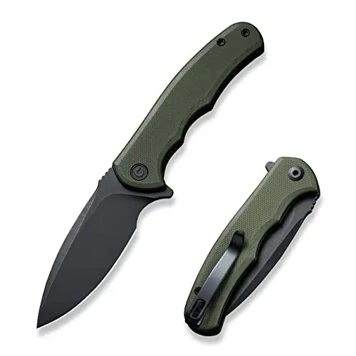 CIVIVI Mini Praxis folding pocket knife with green G10 handle