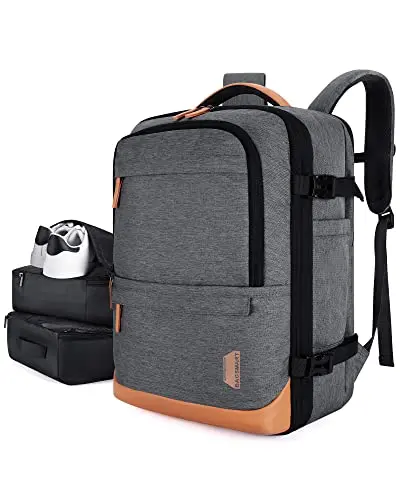 BAGSMART expandable travel backpack with included packing cubes