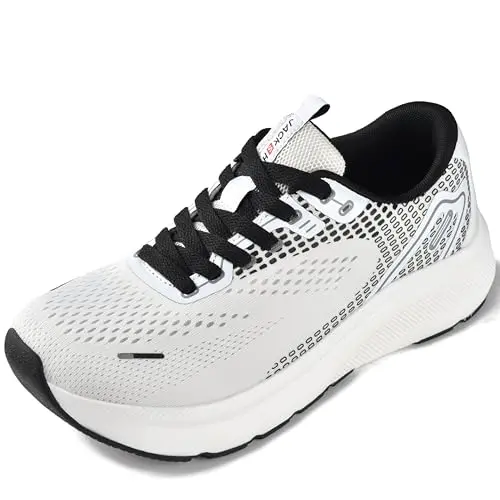 JACKSHIBO women's wide toe box walking shoes with orthopedic arch support