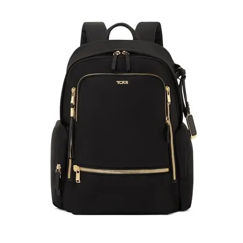 Tumi Voyageur Celina Backpack for women in black with gold hardware