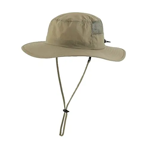 HOME PREFER light khaki bucket hat made of lightweight, portable mesh material
