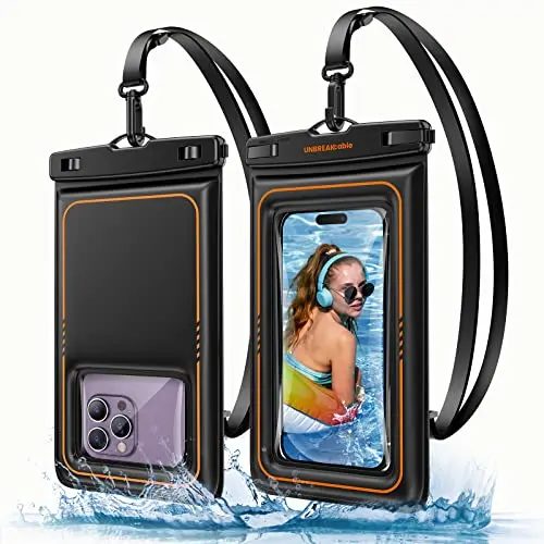UNBREAKcable black floating waterproof phone pouch with sponge air cushion