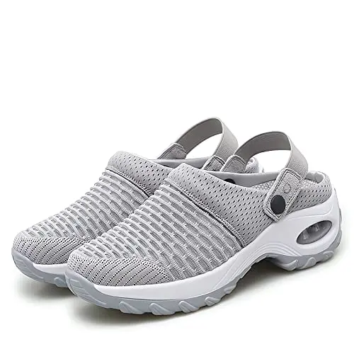 WIMCBLL Air Cushion Orthopedic Slip on Shoes in Grey