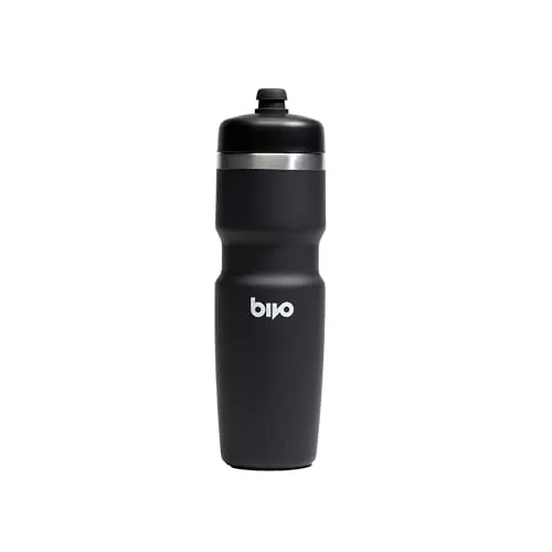 Bivo Trio 21oz Insulated Stainless Steel Bike Water Bottle in Black