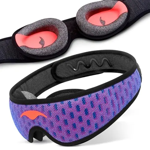 Manta Pro Sleep Mask in purple with fully adjustable eye cups