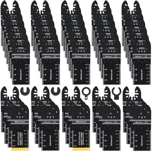 Bionso 55-piece titanium and high carbon steel oscillating blade set