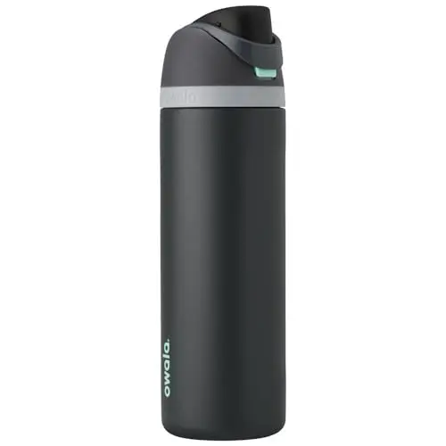 Owala FreeSip water bottle in Foggy Tide color with straw and spout lid