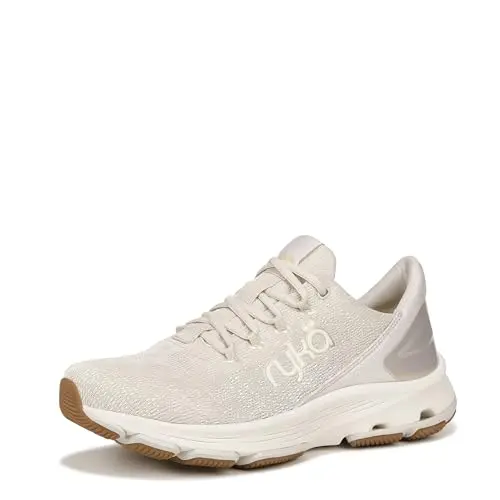 Ryka Women's Devotion X walking shoe in french beige with breathable mesh