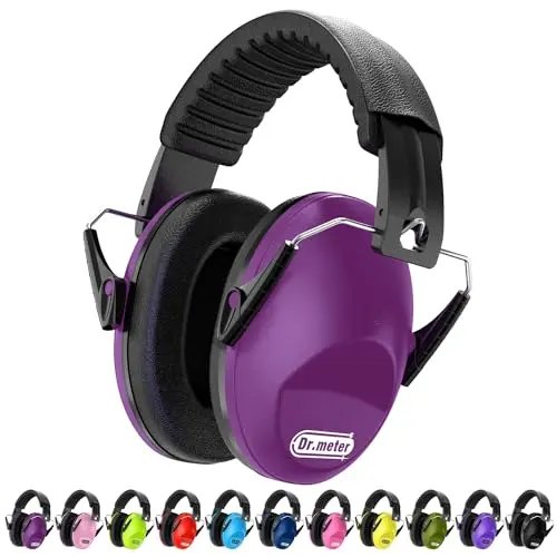 Dr.meter dark purple hearing protection earmuffs for concerts