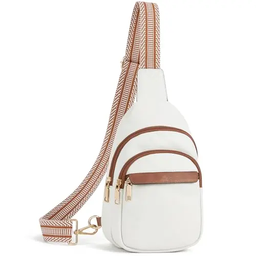 BOSTANTEN Beige leather crossbody bag with RFID blocking card slots
