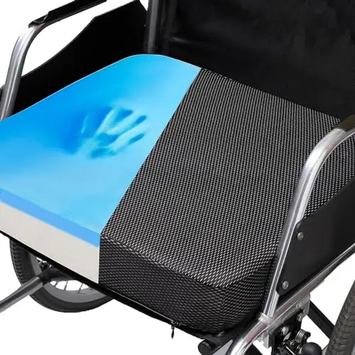 CYLEN black gel-infused rectangular seat cushion