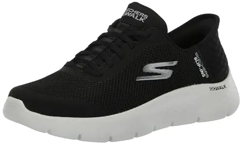 Skechers Women's Go Walk Flex Hands Free Slip-Ins Grand Entry Sneaker in Black and White