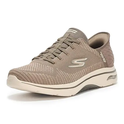 Skechers Men's Hands Free Slip-ins Go Walk Arch Fit sneaker in taupe