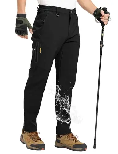 TBMPOY men's budget-friendly fleece-lined winter hiking pants