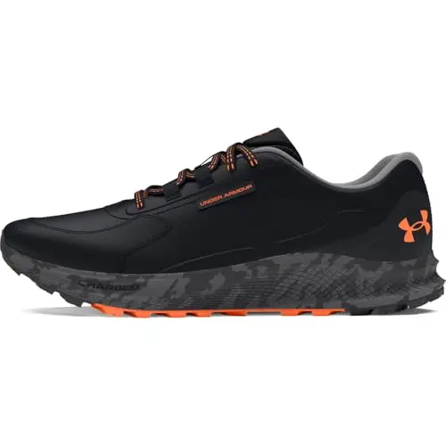 Under Armour Charged Bandit Trail 3 men's trail running shoes in black, orange, and black
