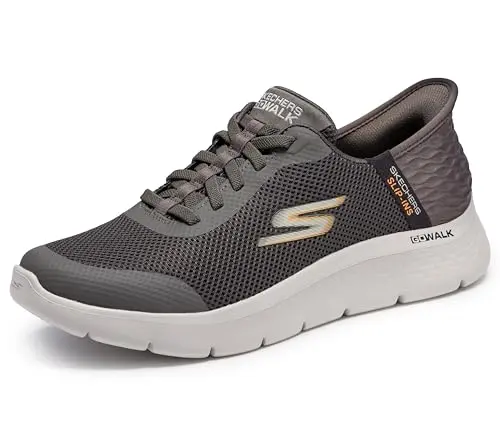 Skechers Men's Go Walk Flex Hands Free Slip-Ins Sneaker in brown
