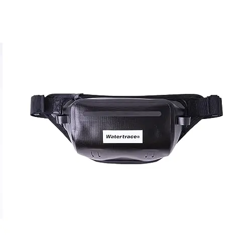 watertrace waterproof fanny pack snorkeling bag in black