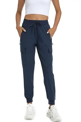 RROSSEYZ Women's cargo pants with zippered and hook-and-loop pockets
