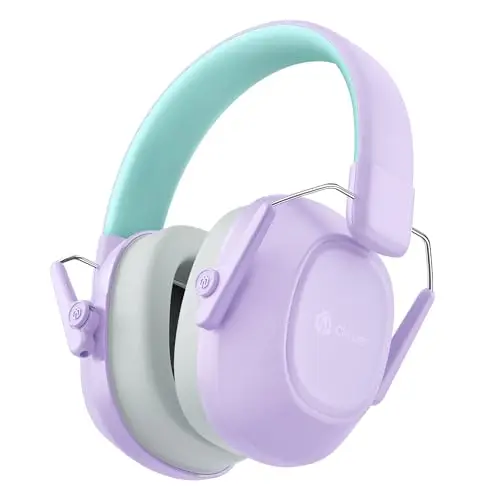iClever purple noise cancelling headphones for concerts and events