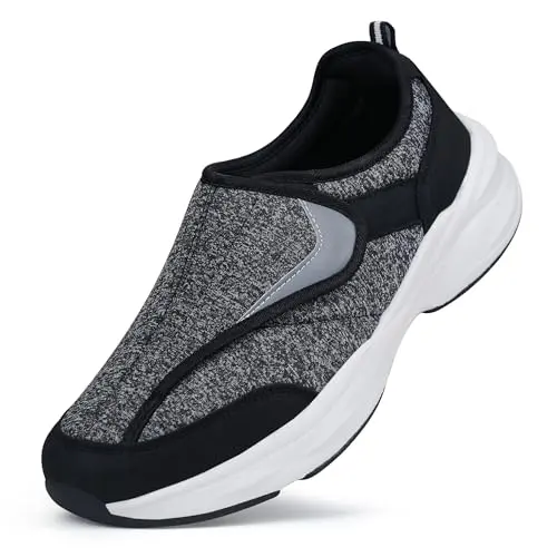 Ortho+rest Men's Diabetic Walking Shoes in black