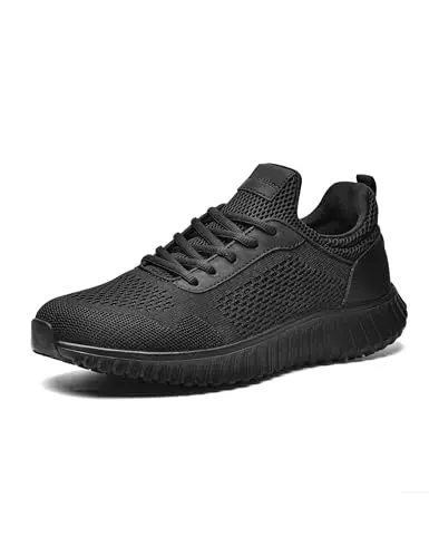 Bruno Marc Men's black non-slip work sneakers