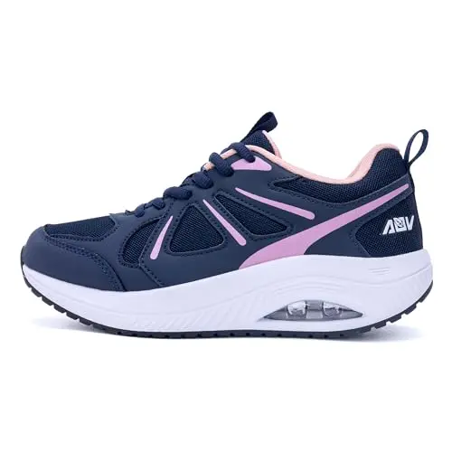 AOV Women's Arch Support Orthotic Sneakers in pink and blue