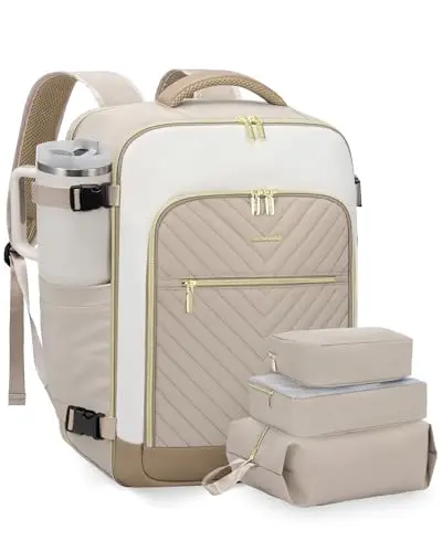 LOVEVOOK Large 40L Travel Backpack with included packing cubes