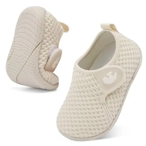FEETCITY beige barefoot-style toddler slip-on shoes