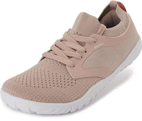 Joomra women's pink minimalist trail running slip-on sneakers