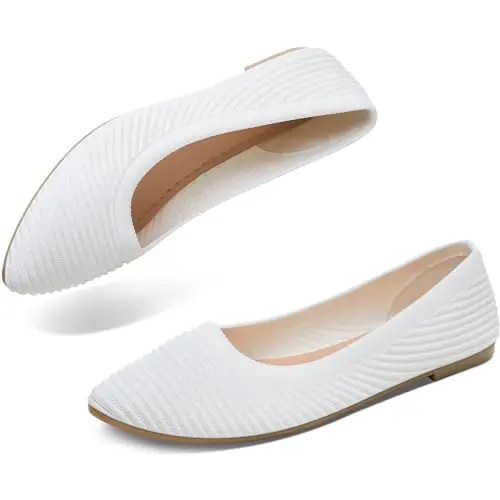 ALTOCIS knit ballet flats in pointed-toe design