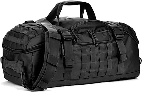 HYKING 85L tactical duffle bag convertible to backpack and shoulder bag