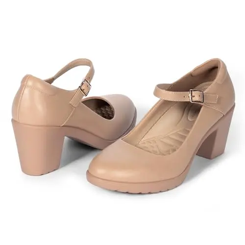 Cusolemore Mary Jane shoes with arch support and chunky heel