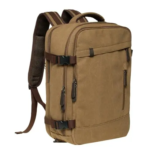 KAUKKO thick canvas backpack highlighting the separate shoe compartment