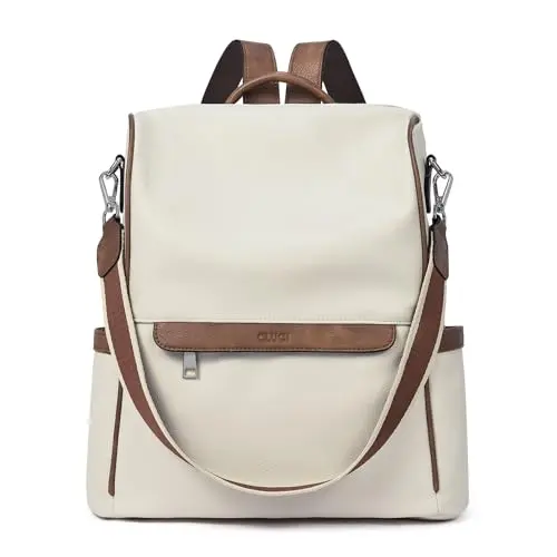 CLUCI PU leather large anti-theft designer backpack purse for women
