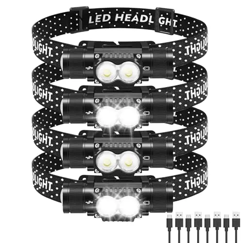 northlet four-pack headlamps with adjustable straps
