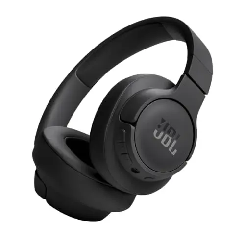 JBL Tune 720BT wireless over-ear headphones with pure bass sound, in black