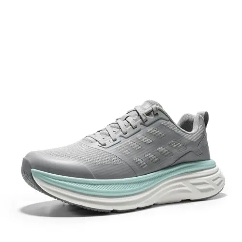 NORTIV 8 women's grey walking shoes with cushioned sole and mesh upper
