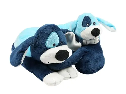 Cabeau Evolution Kids travel pillow with cute puppy design and adjustable chin strap