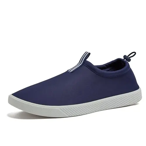 Lands' End men's slip-on water shoes in navy blue
