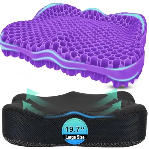 Airllantry thick violet gel seat cushion with octagonal air columns