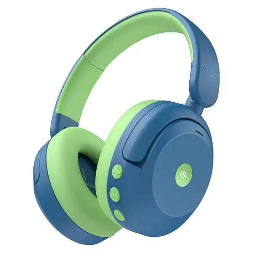 iClever BTH20 blue active noise cancelling Bluetooth headphones for kids