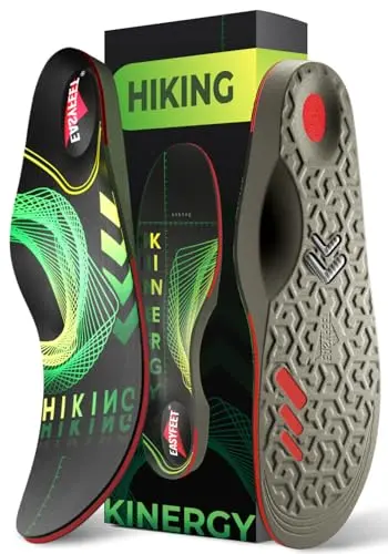 Kinergy by EASYFEET hiking boot insoles with carbon arch support for men and women