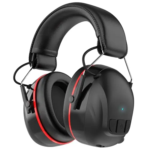 Qozybuds Black over-ear Bluetooth hearing protection headphones