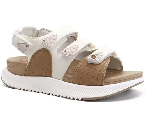 ONCAI women's sueded leather walking sandals with multiple adjustable straps