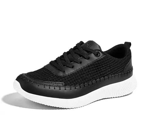 BELOS women's glitter sequin tennis shoes in black