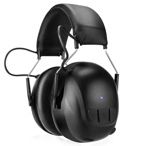 Kalence black Bluetooth 5.4 safety earmuffs with carrying bag