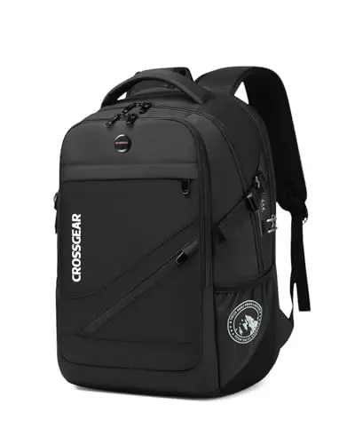 CROSSGEAR large black travel backpack with TSA lock