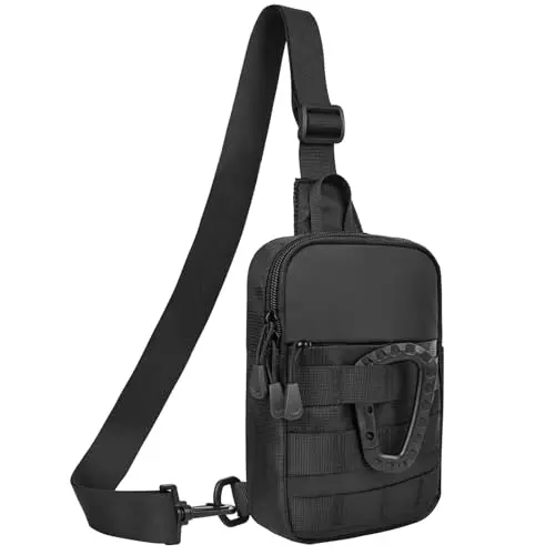 DEYACE Tactical Small Sling Bag with MOLLE webbing